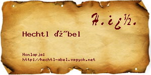 Hechtl Ábel névjegykártya